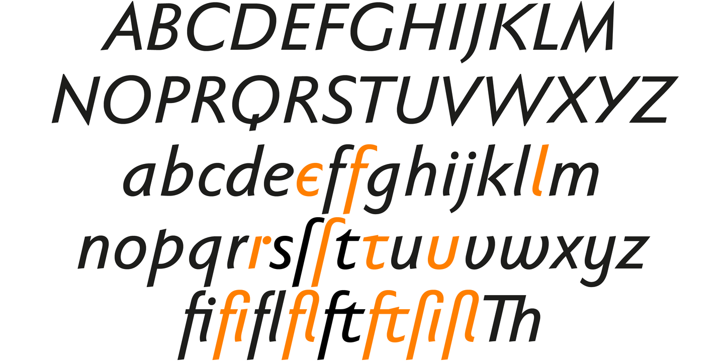 Beispiel einer Faber Sans Pro Halbfett Kursiv-Schriftart